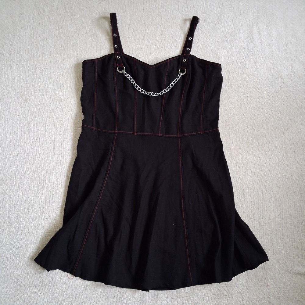 royal bones chain black mini dress tripp NYC xl hit topic goth dark